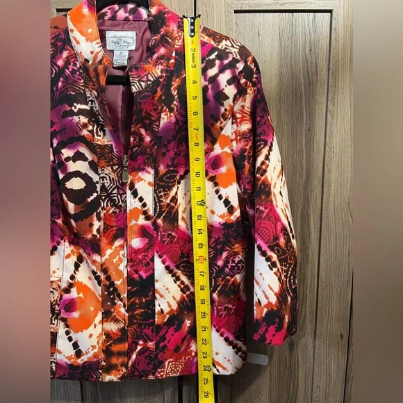 Molly & Maxx Jacket Size Medium Full Zip Lined 3/4 Sleeve - Picture 5 of 7